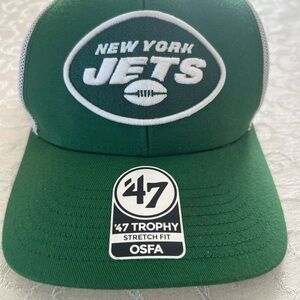 47 Brand Green New York Jets Stretch Cap NWOT